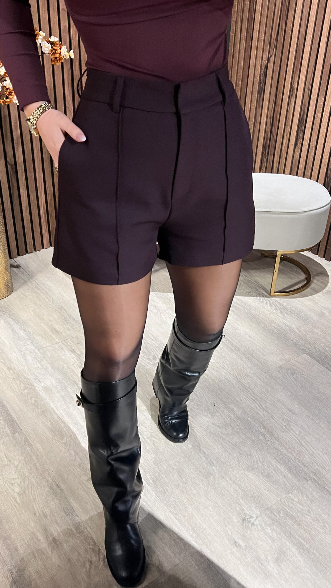 Short Anna Plum SALE-20406