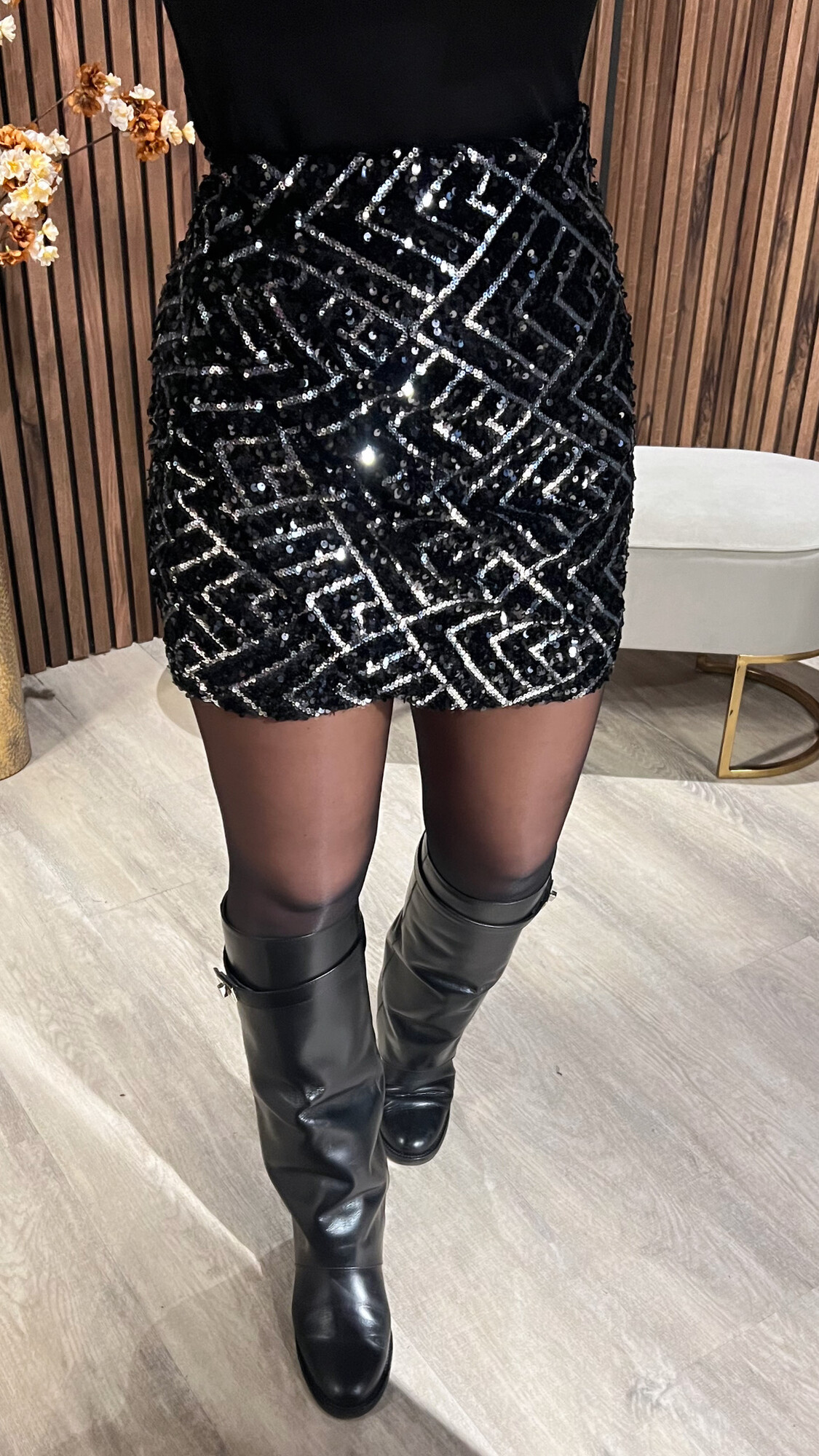 Skirt Merel Black/Silver SALE-20394